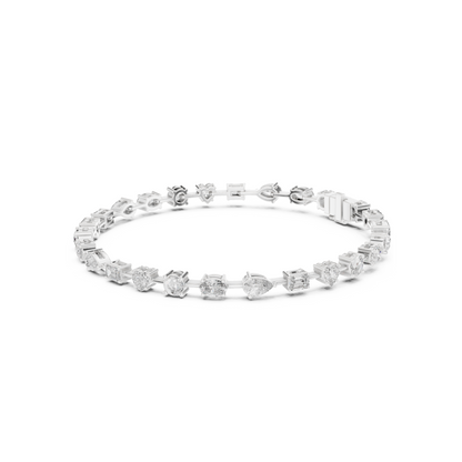 Architectural Essence Lab Diamond Multi-Cut Tennis Bracelet For Gifting