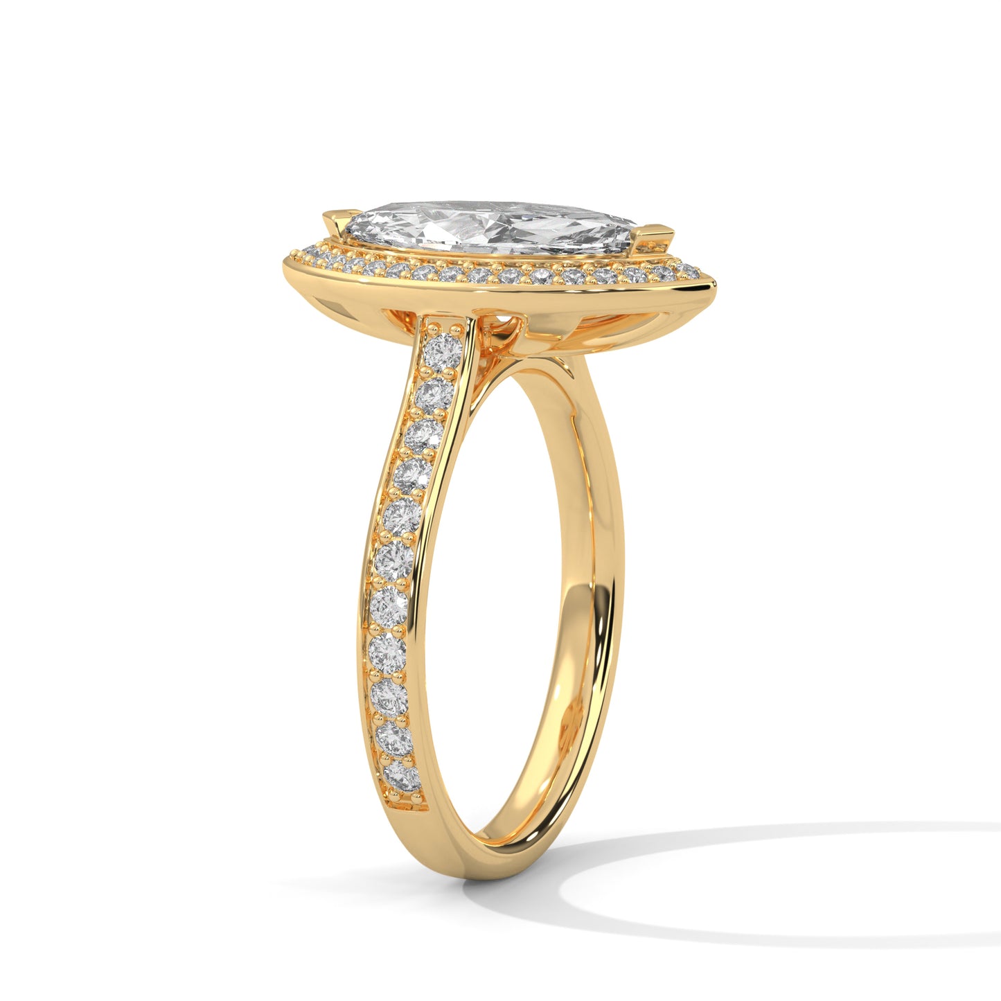 2 Carat Marquise Cut Lab Grown Diamond Sleek Ring Gifts For Special Women