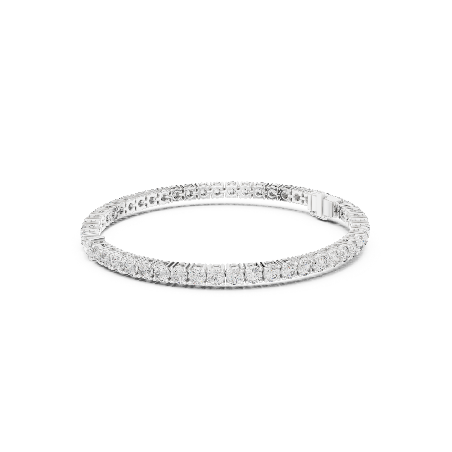 Classic Round Tennis Bracelet With Lab Diamonds