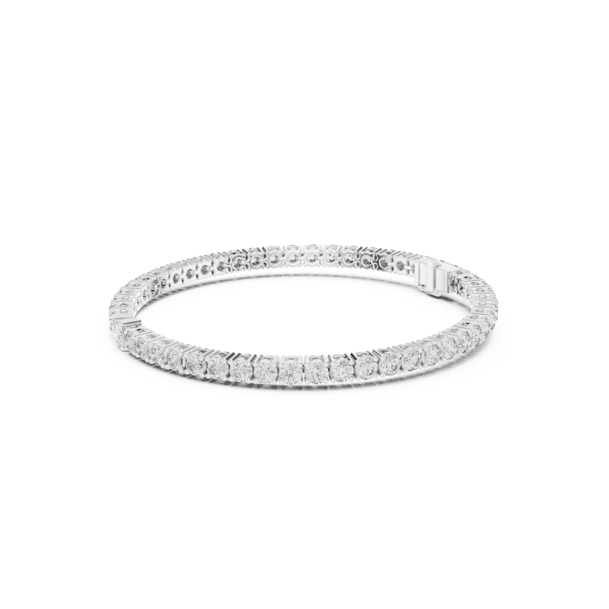 Classic Round Tennis Bracelet With Lab Diamonds