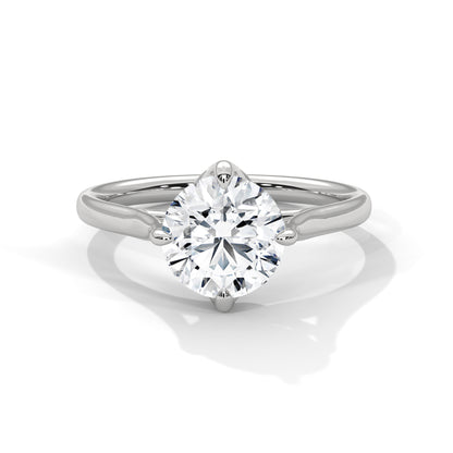 Promise Simple Ring in 2 Carat Round Lab Diamond