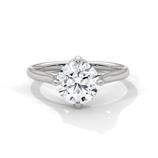 Promise Simple Ring in 2 Carat Round Lab Diamond