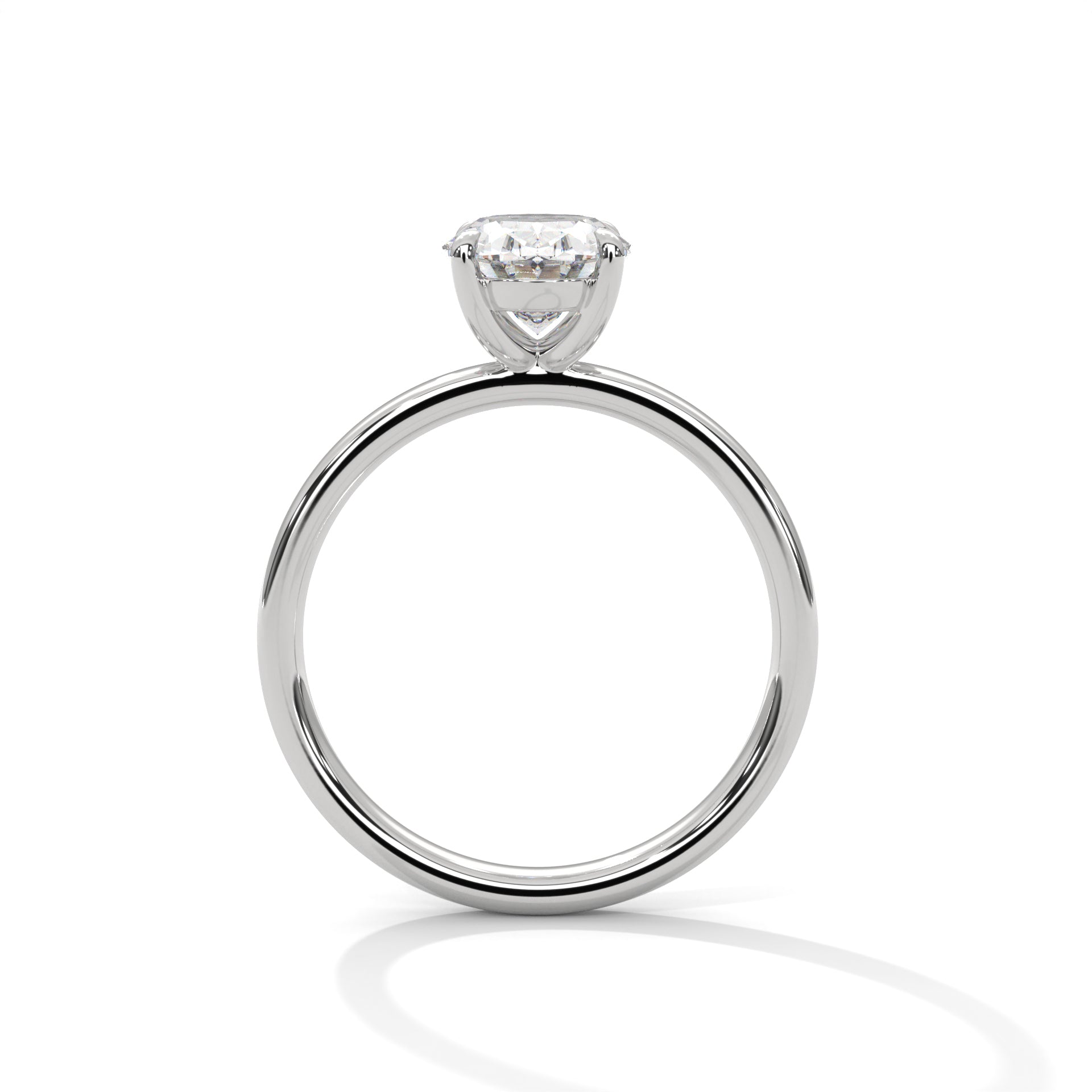 Elegant Modern 1.67 Carat Oval Solitaire Lab Diamond Ring For Women