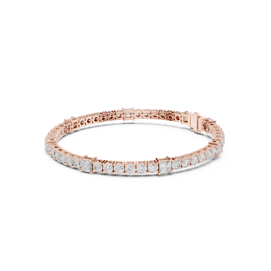 Crown of Success Lab Diamond Tennis Bracelet – Graduation Gift for Princess