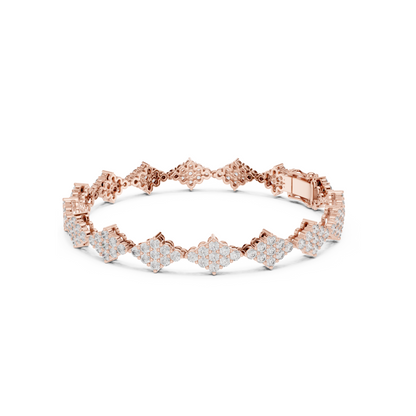 Golden Empress Lab Diamond Designer Tennis Bracelet For Women