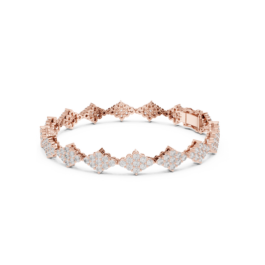 Golden Empress Lab Diamond Designer Tennis Bracelet For Women