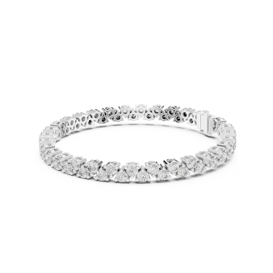 Lustrous Lab Diamond Tennis Band – Classic Round Cut Luxury Bracelet for Women