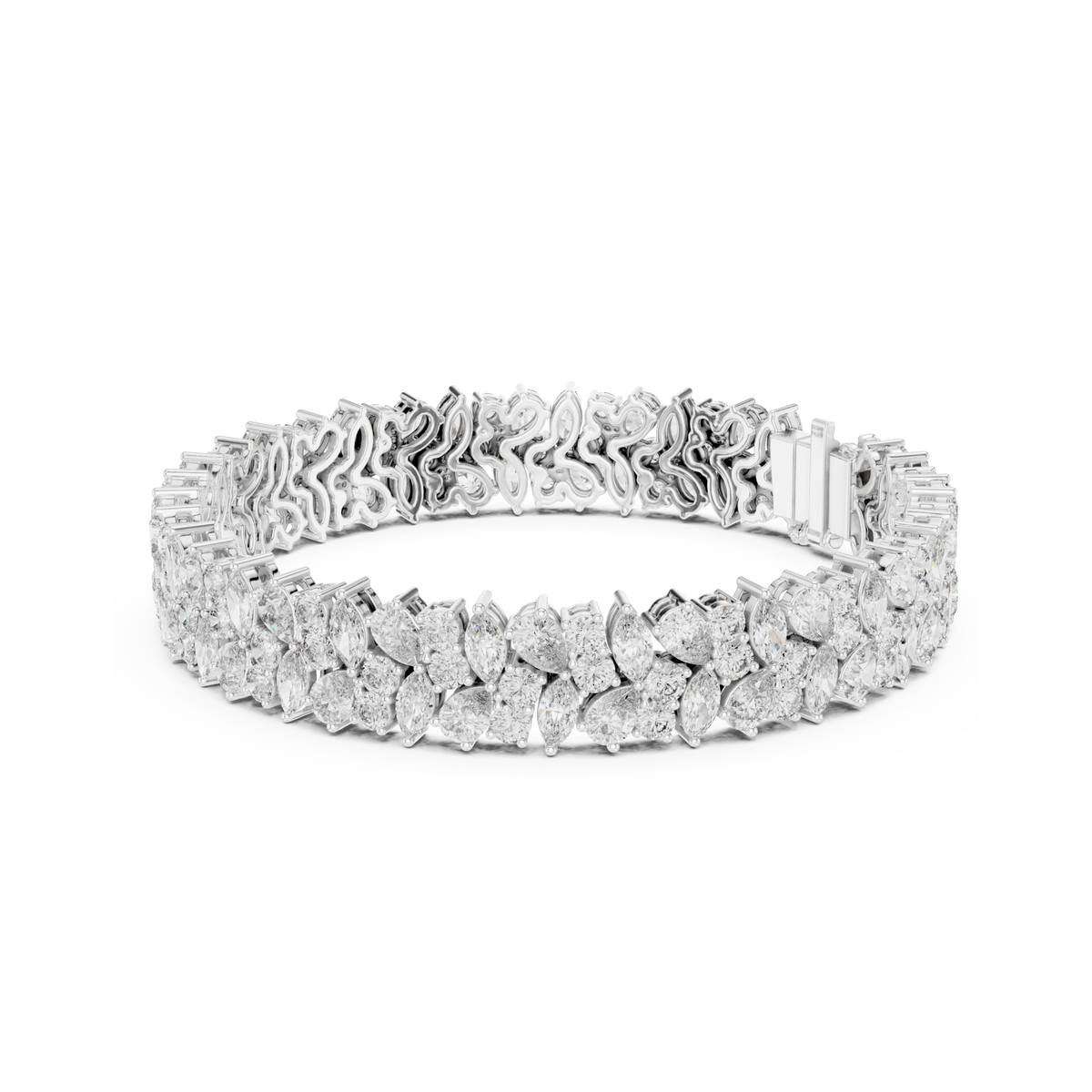Exquisite Multi Shape Lab Diamond Tennis Bracelet for Everlasting Togetherness