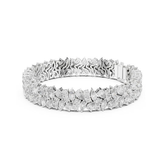 Exquisite Multi Shape Lab Diamond Tennis Bracelet for Everlasting Togetherness