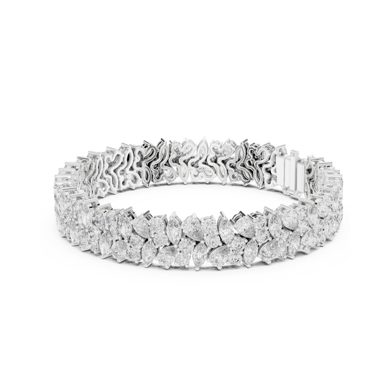 Exquisite Multi Shape Lab Diamond Tennis Bracelet for Everlasting Togetherness