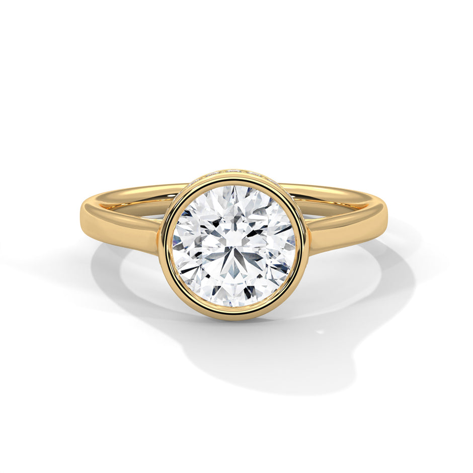 Cathedral Circlet 2 Carat Round Solitaire Lab Diamond Engagement Ring