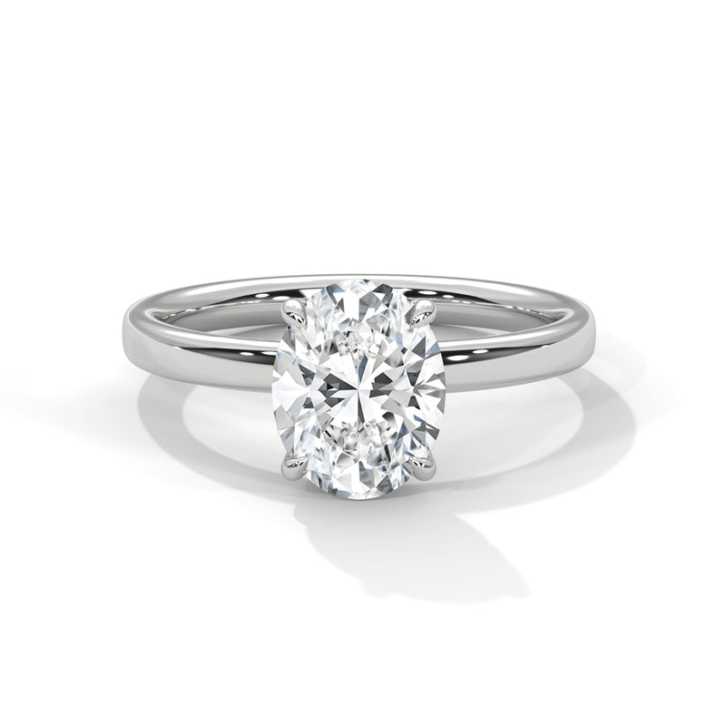 Elegant Modern 1.67 Carat Oval Solitaire Lab Diamond Ring For Women