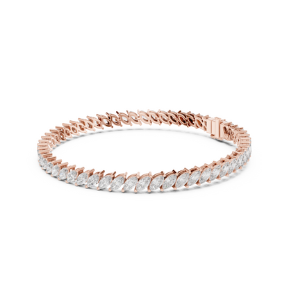 True Love Marquise Cut Lab Grown Diamond Tennis Bracelet