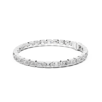 Lustro Grace Emerald Lab Diamond Tennis Bracelet For Special Occasion