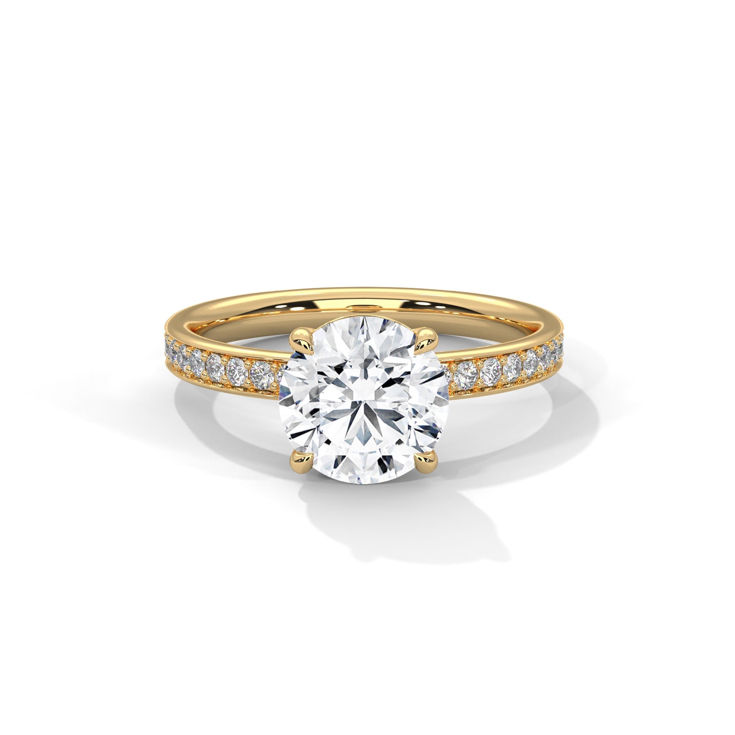 2 Carat Round Women's Classic Solitaire Lab Diamond Engagement/ Wedding Ring