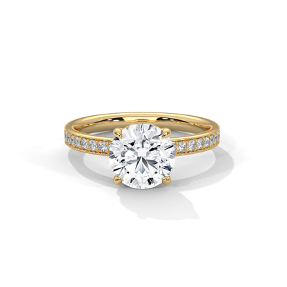 2 Carat Round Women's Classic Solitaire Lab Diamond Engagement/ Wedding Ring