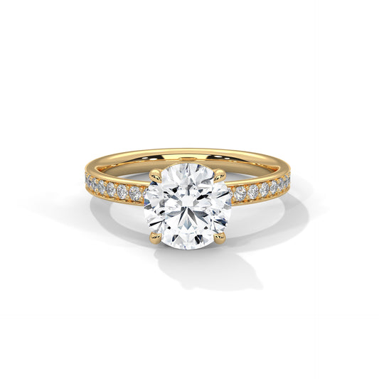 2 Carat Round Women's Classic Solitaire Lab Diamond Engagement/ Wedding Ring