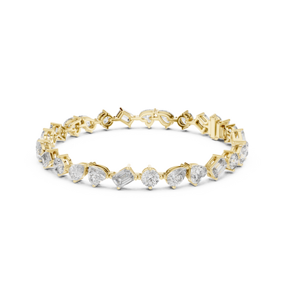 Elite Multi-Cut Lab Diamond Tennis Bracelet – Gift for Women & Wife