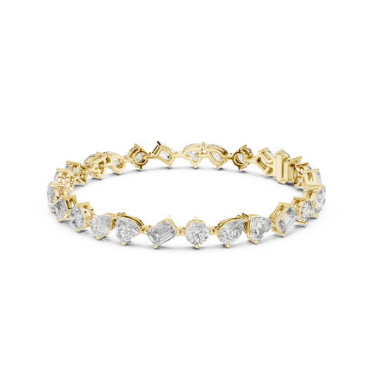 Elite Multi-Cut Lab Diamond Tennis Bracelet – Gift for Women & Wife