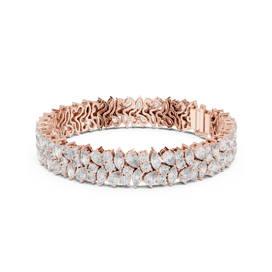 Exquisite Multi Shape Lab Diamond Tennis Bracelet for Everlasting Togetherness