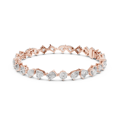 Elite Multi-Cut Lab Diamond Tennis Bracelet – Gift for Women & Wife