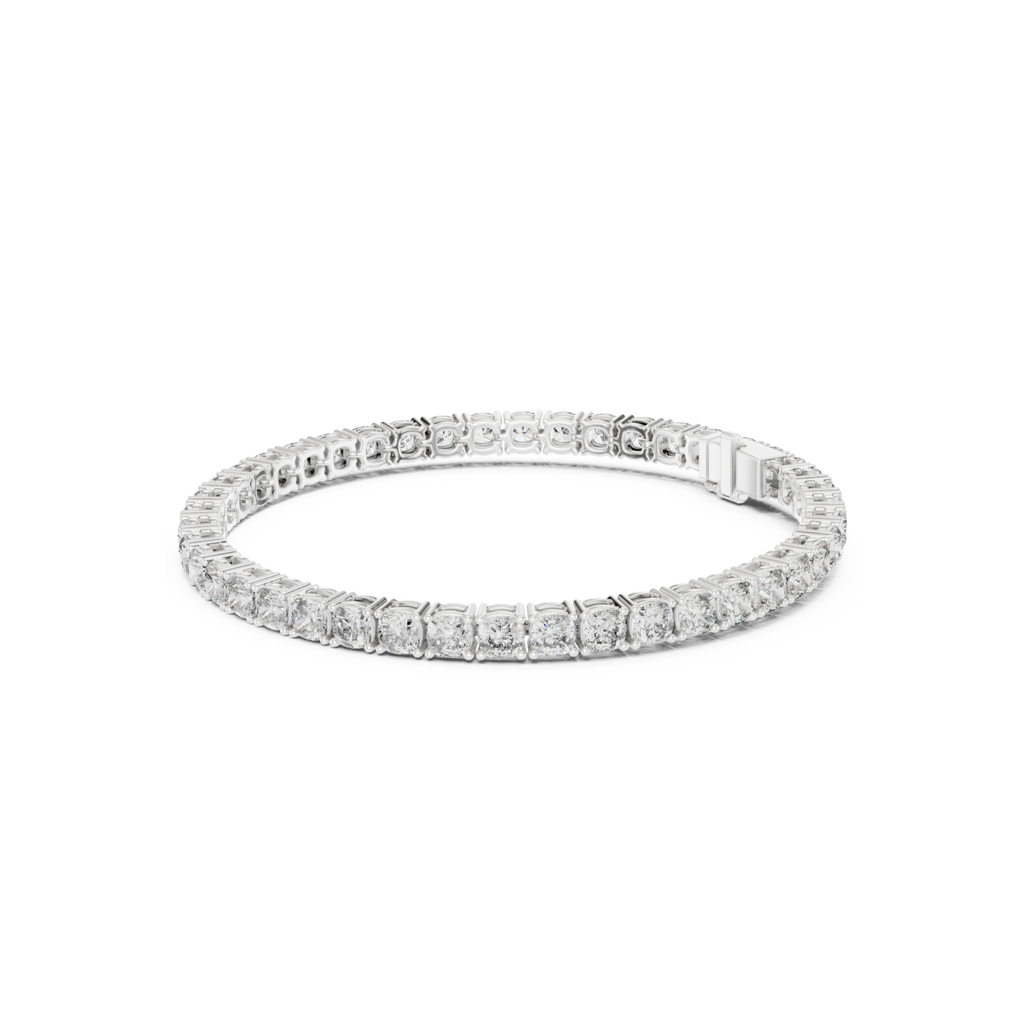 Womens Tennis Bracelet With Classic Fancy Cut Lab Diamond