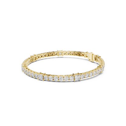 Crown of Success Lab Diamond Tennis Bracelet – Graduation Gift for Princess