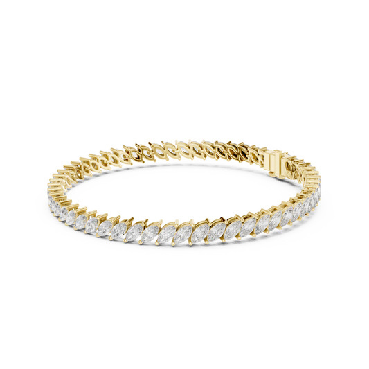 True Love Marquise Cut Lab Grown Diamond Tennis Bracelet