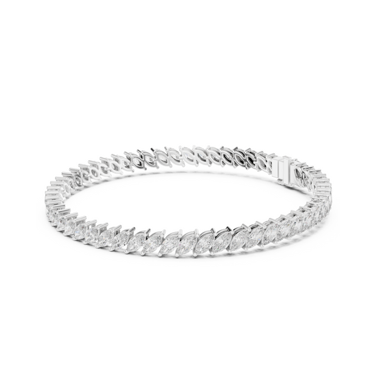 True Love Marquise Cut Lab Grown Diamond Tennis Bracelet