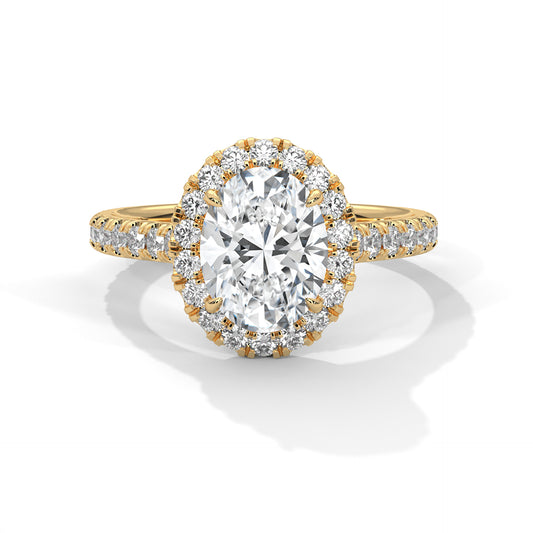 2 Carat Solitaire Oval Shape Lab Diamond Wedding Ring
