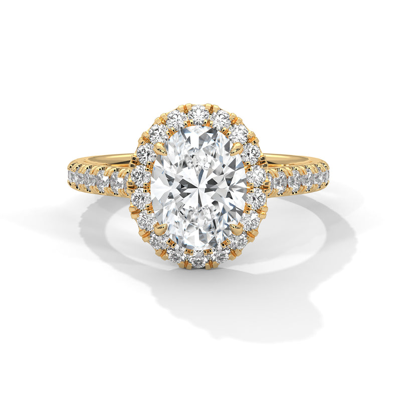 2 Carat Solitaire Oval Shape Lab Diamond Wedding Ring