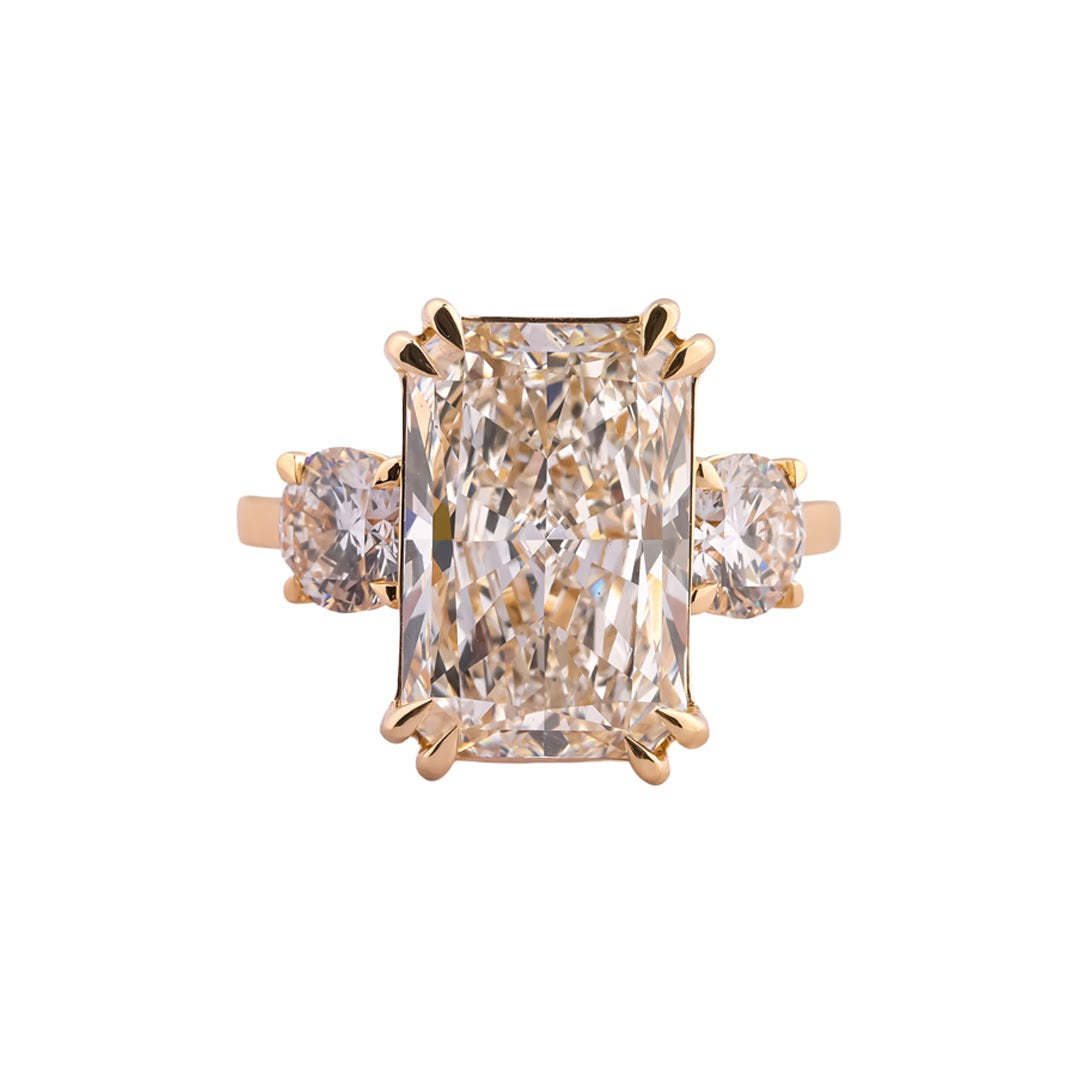 Manhattan Emerald-Cut & Oval Three-Stone Ring — view 1