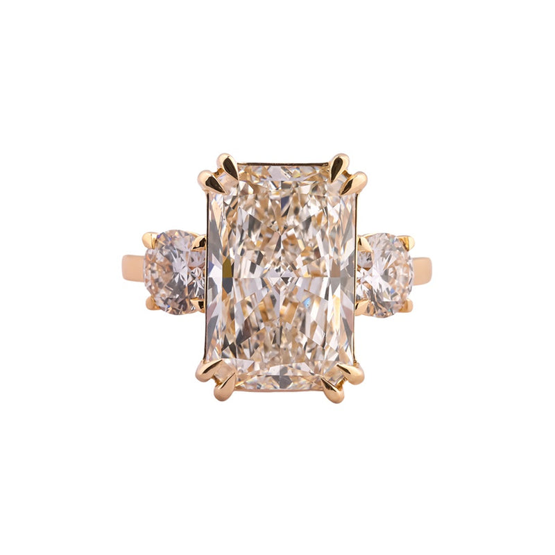 Manhattan Emerald-Cut & Oval Three-Stone Ring — view 1