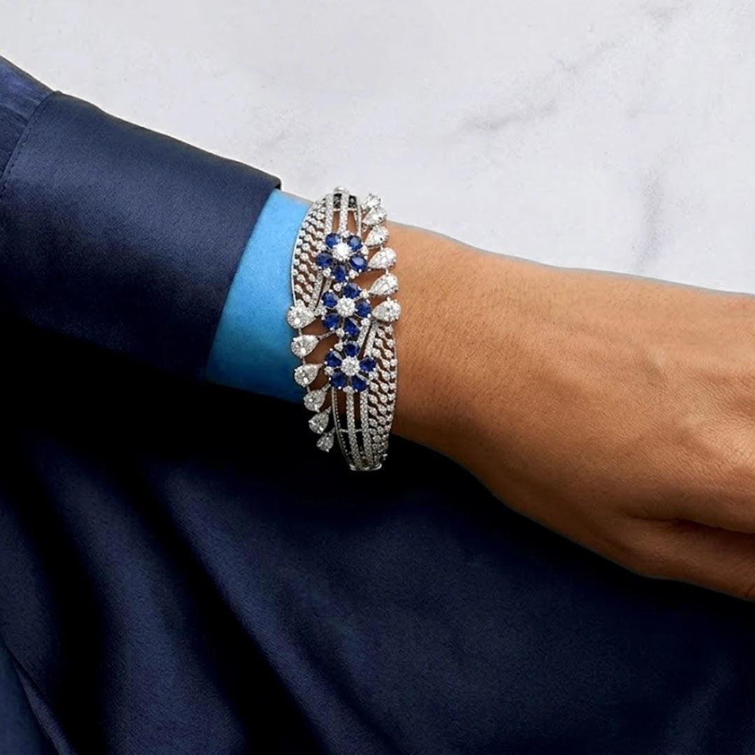 7.69 Carat Lab-Grown Diamond Bracelet with Colour Stones for Women - view 3