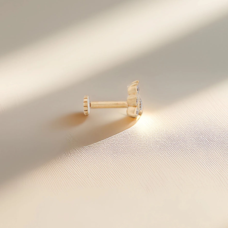 0.12 Ct Round Lab-Grown Diamond Nose pin — view 2