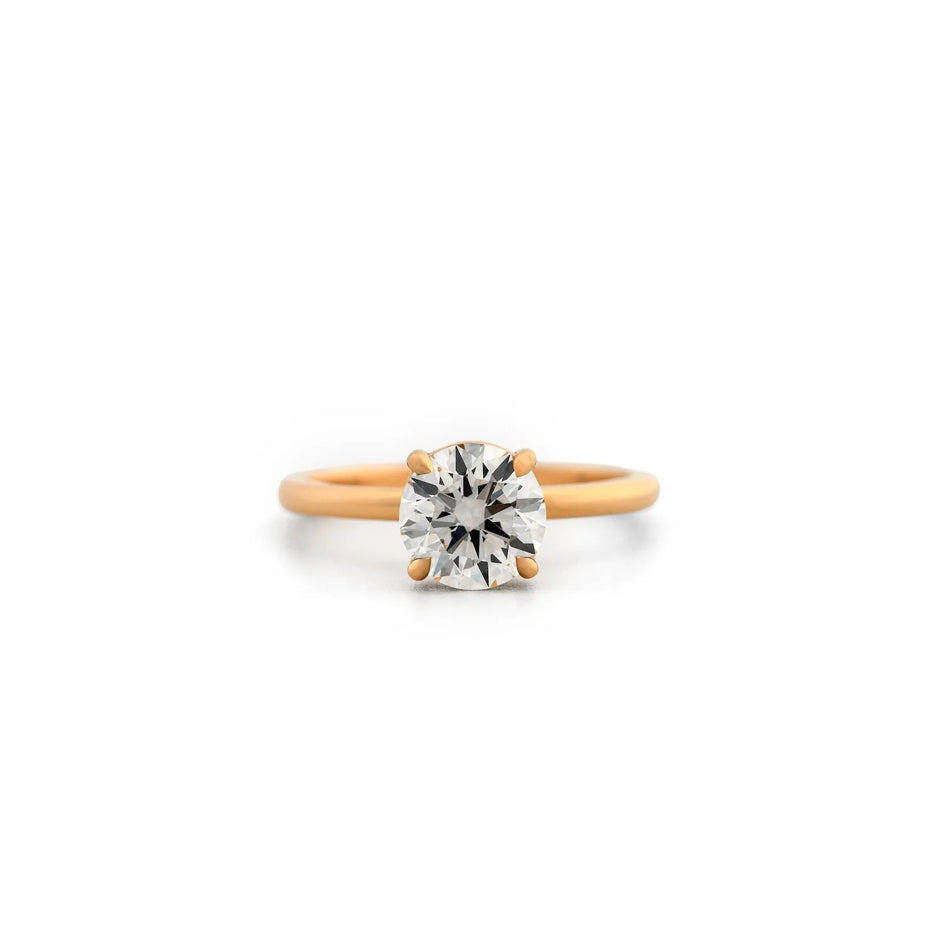 Lucent Round Solitaire Ring — front view