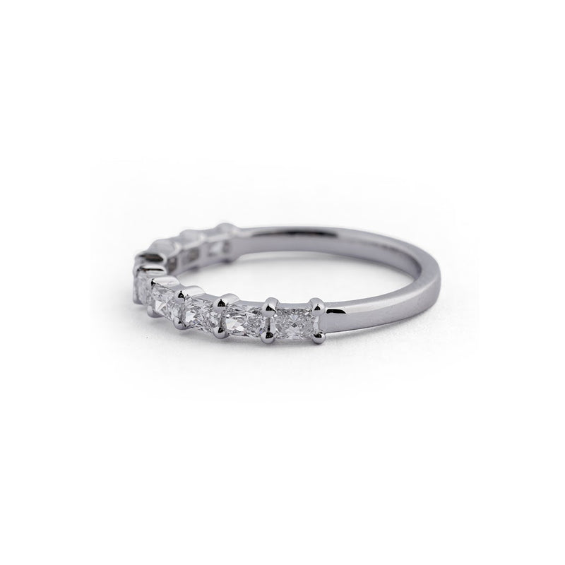 Classic Radiant Lab-Grown Diamond Band - angled view