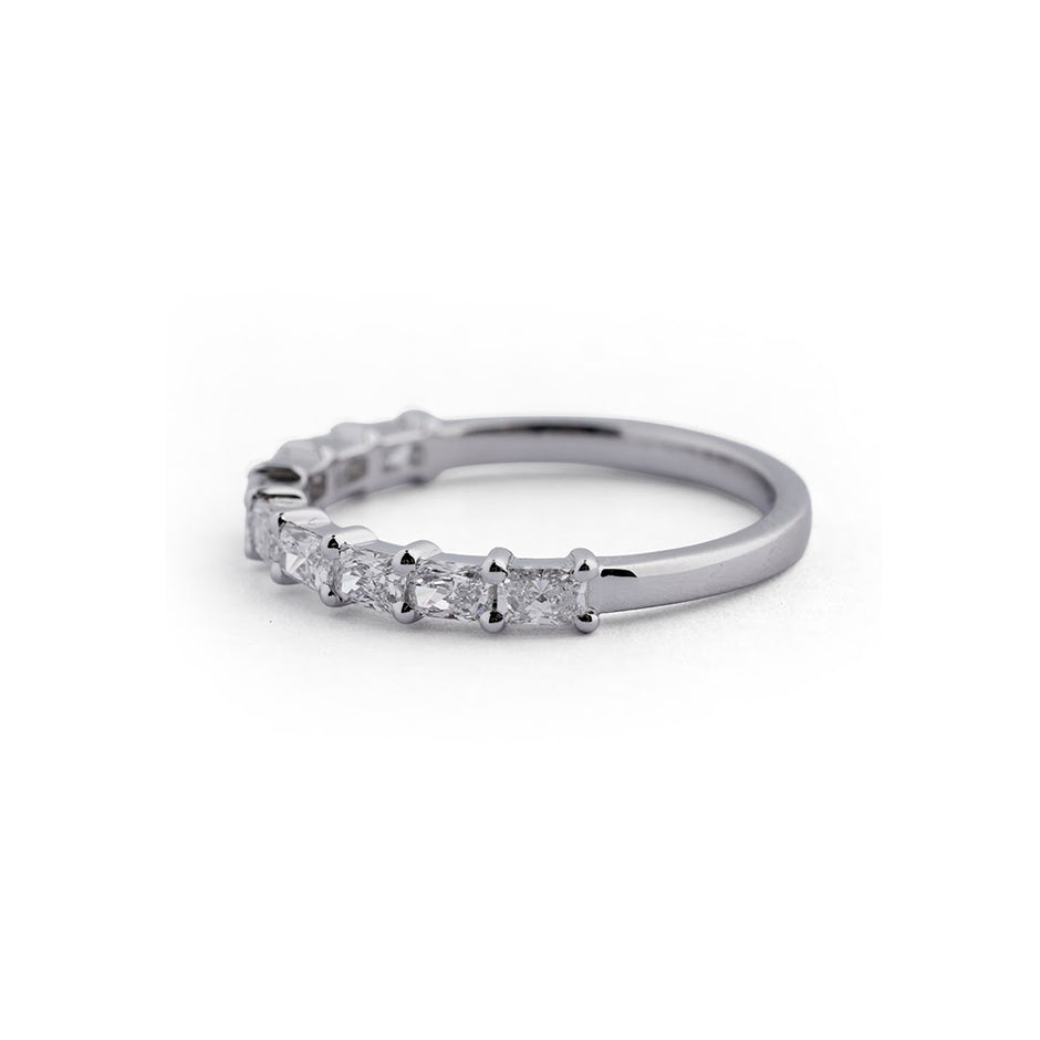 Classic Radiant Lab-Grown Diamond Band - angled view