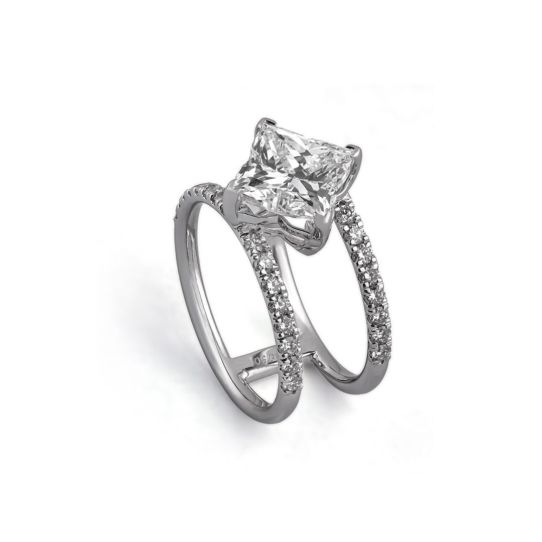 Nova Compass Marquise Split-Band Ring — view 4