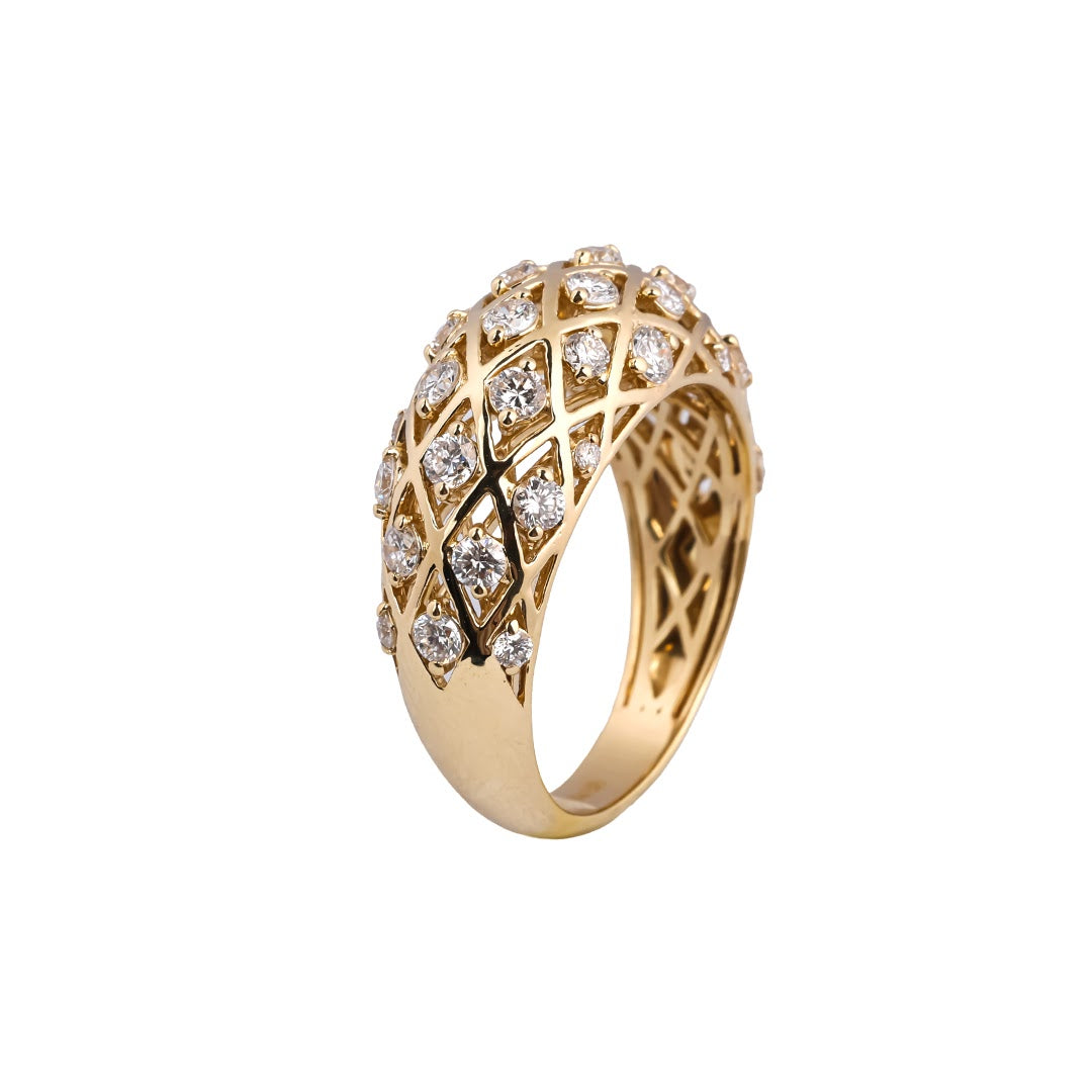 Geo Lattice Diamond Statement Band — view 5