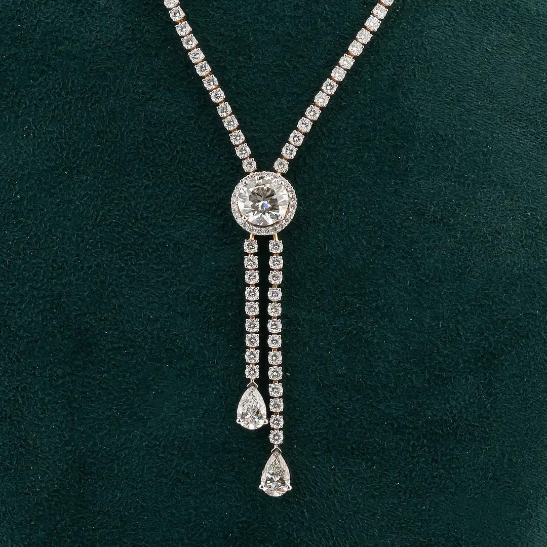 8.47 Ct Mixed-Cut Lab-Grown Diamond Necklace — view 1