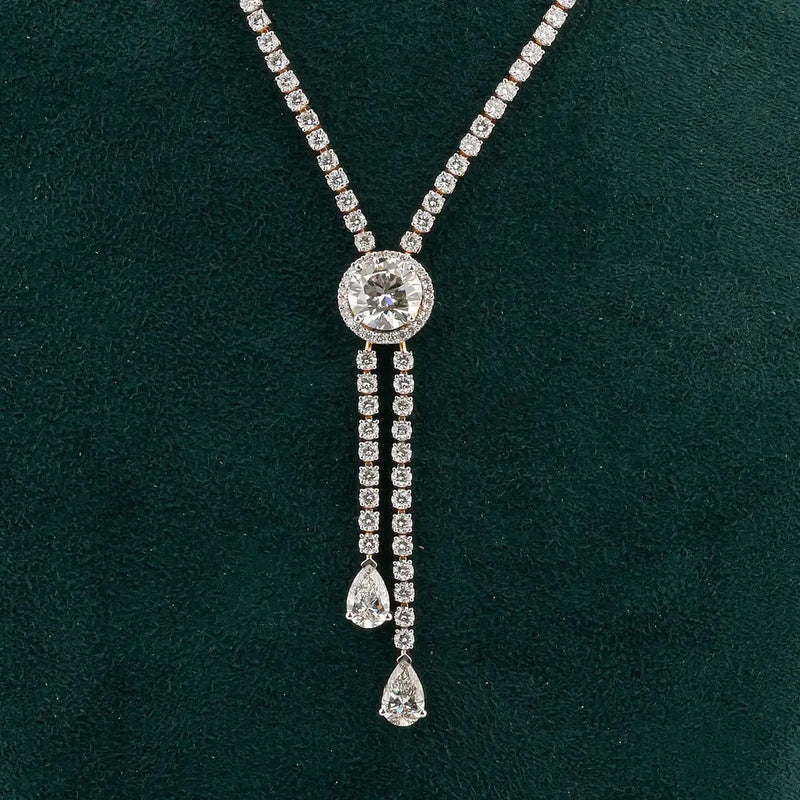 8.47 Ct Mixed-Cut Lab-Grown Diamond Necklace — view 1