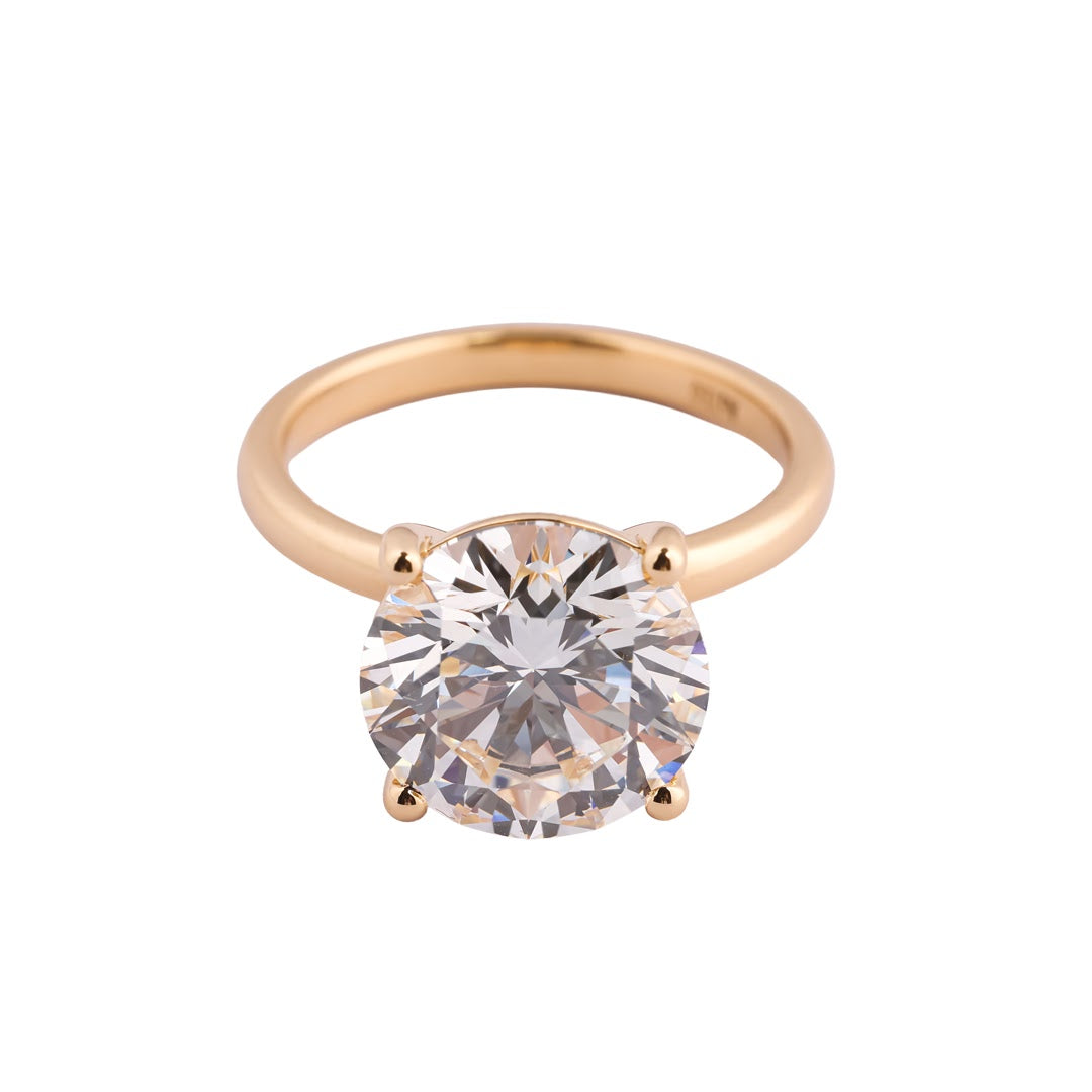 Grande Round Four-Prong Solitaire Ring — view 3