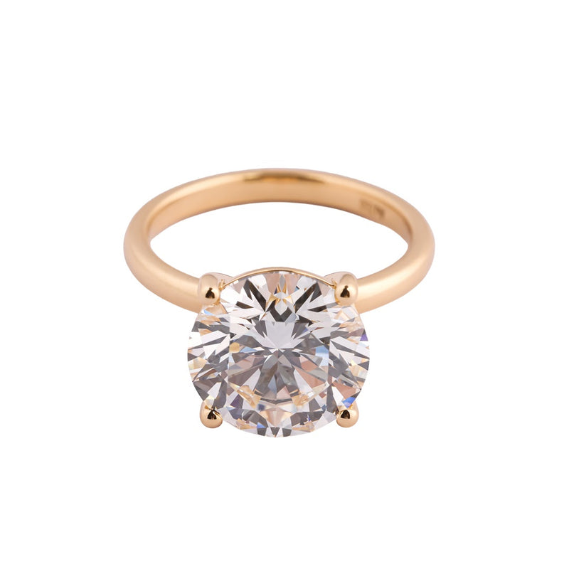 Grande Round Four-Prong Solitaire Ring — view 3