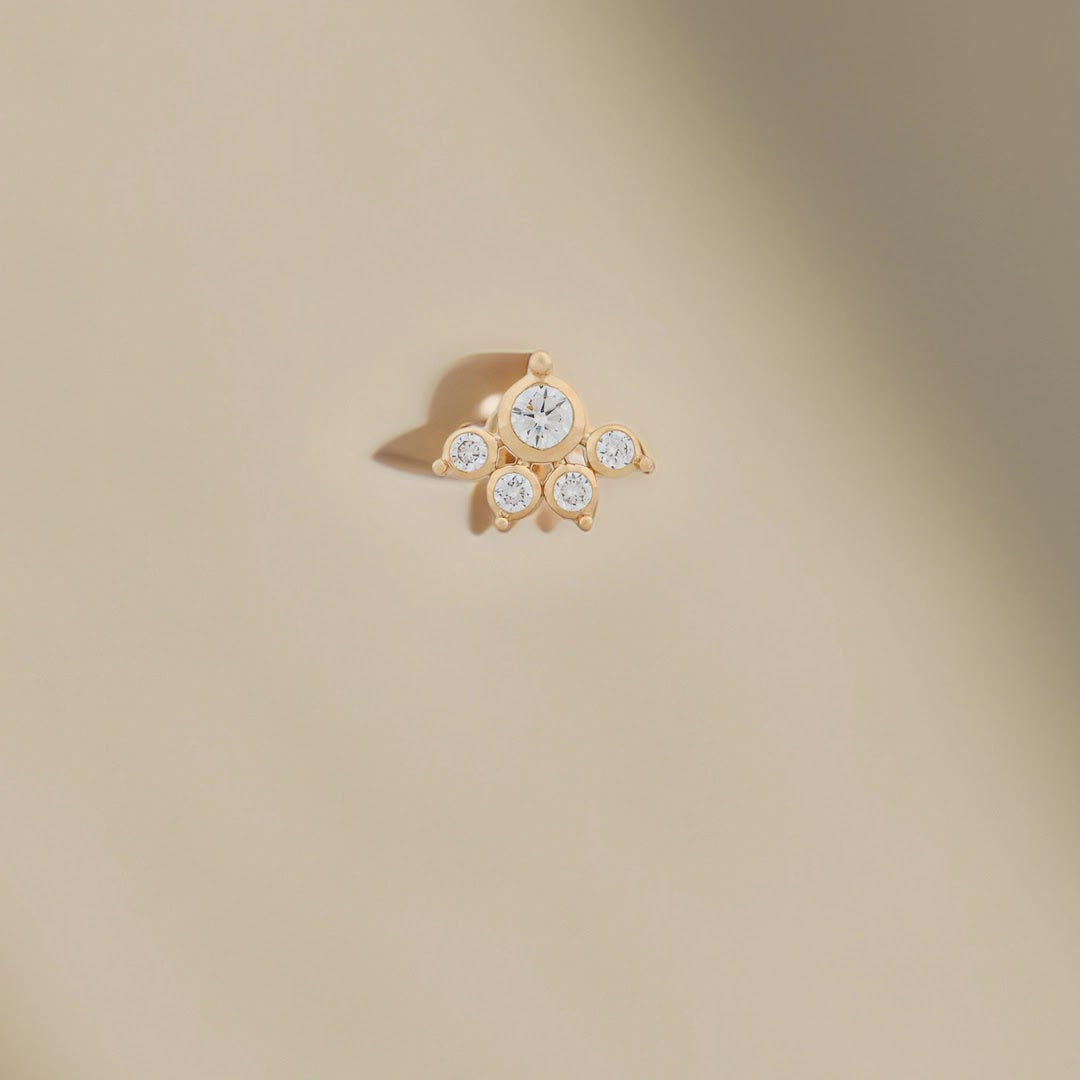 0.12 Ct Round Lab-Grown Diamond Nose pin — view 1