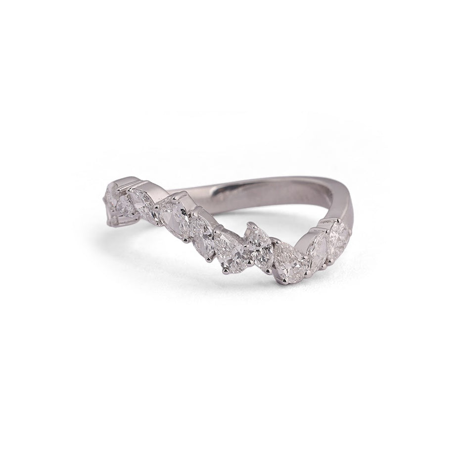 Multi-Shape Bypass Lab-Grown Diamond Ring - front view
