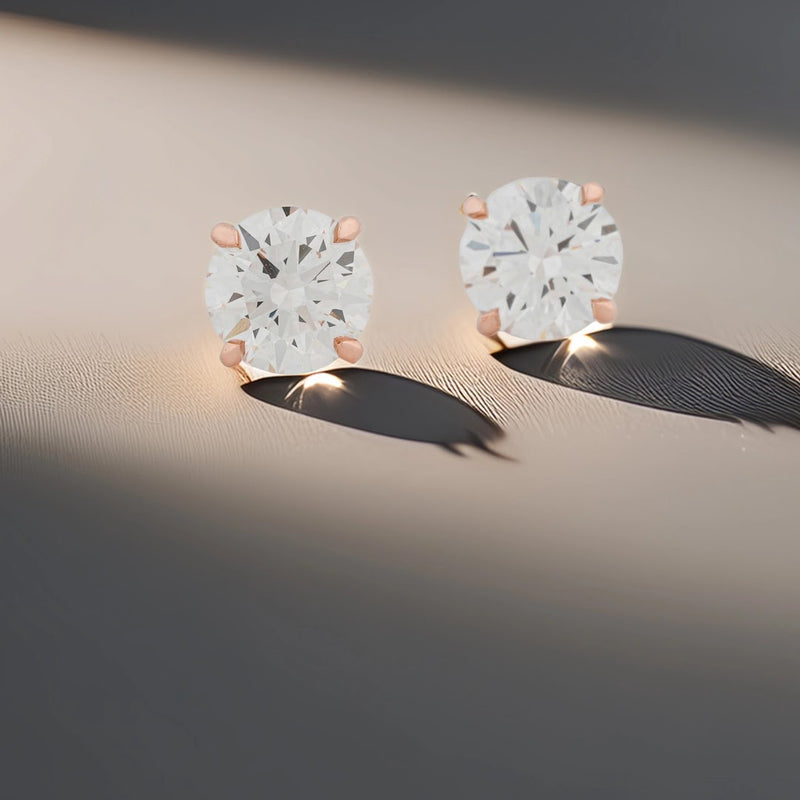 5.20 Ct Round Lab-Grown Diamond Stud Earrings — view 1