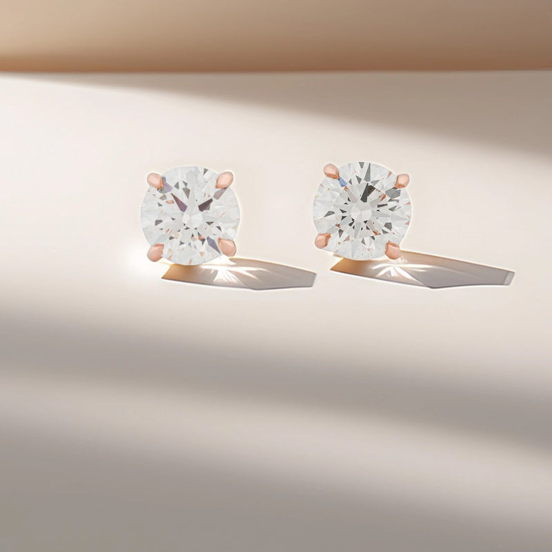 5.13 Ct Round Lab-Grown Diamond Stud Earrings — view 1