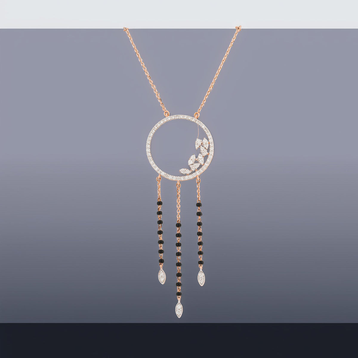 1.06 Carat Lab-Grown Diamond Mangalsutra with Colour Stones for Women - view 2