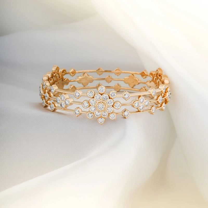 9.03 Ct Round Lab-Grown Diamond Bangle — view 2